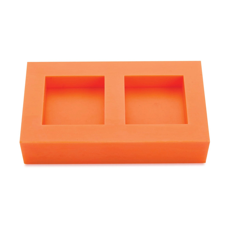 Silicone Casting Mold - Size:1/2" x 1-1/2" x 1-1/2" - Types:Dual Cavity